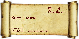 Korn Laura névjegykártya